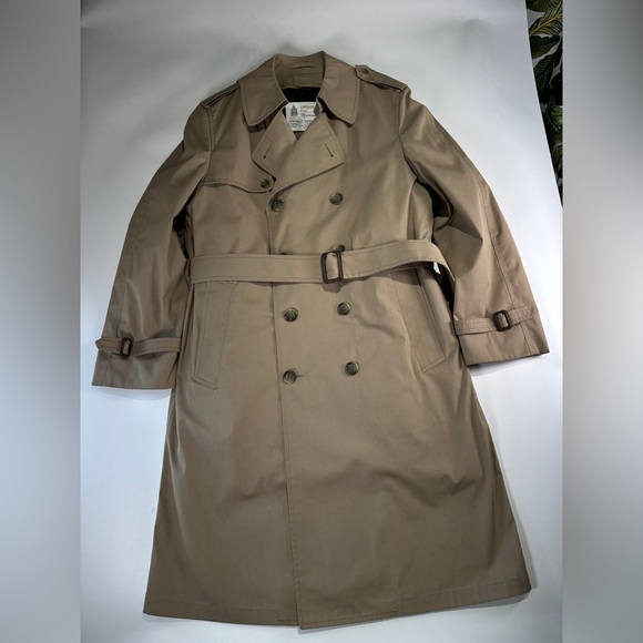 London Fog vintage mens trench coat relaxed cotton blend zip out liner 40R - Picture 2 of 16